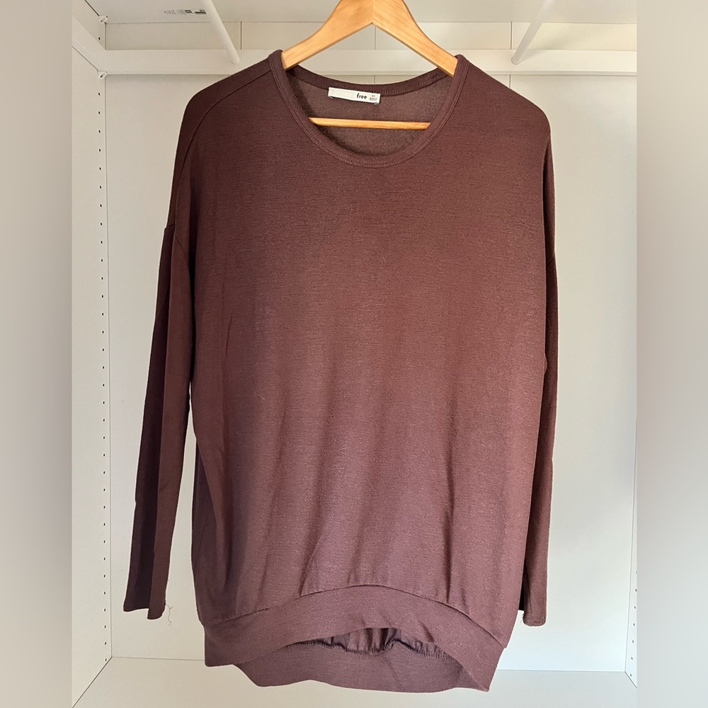 Wilfred Free Mauve Long Sleeve Top Aritzia Sz XS